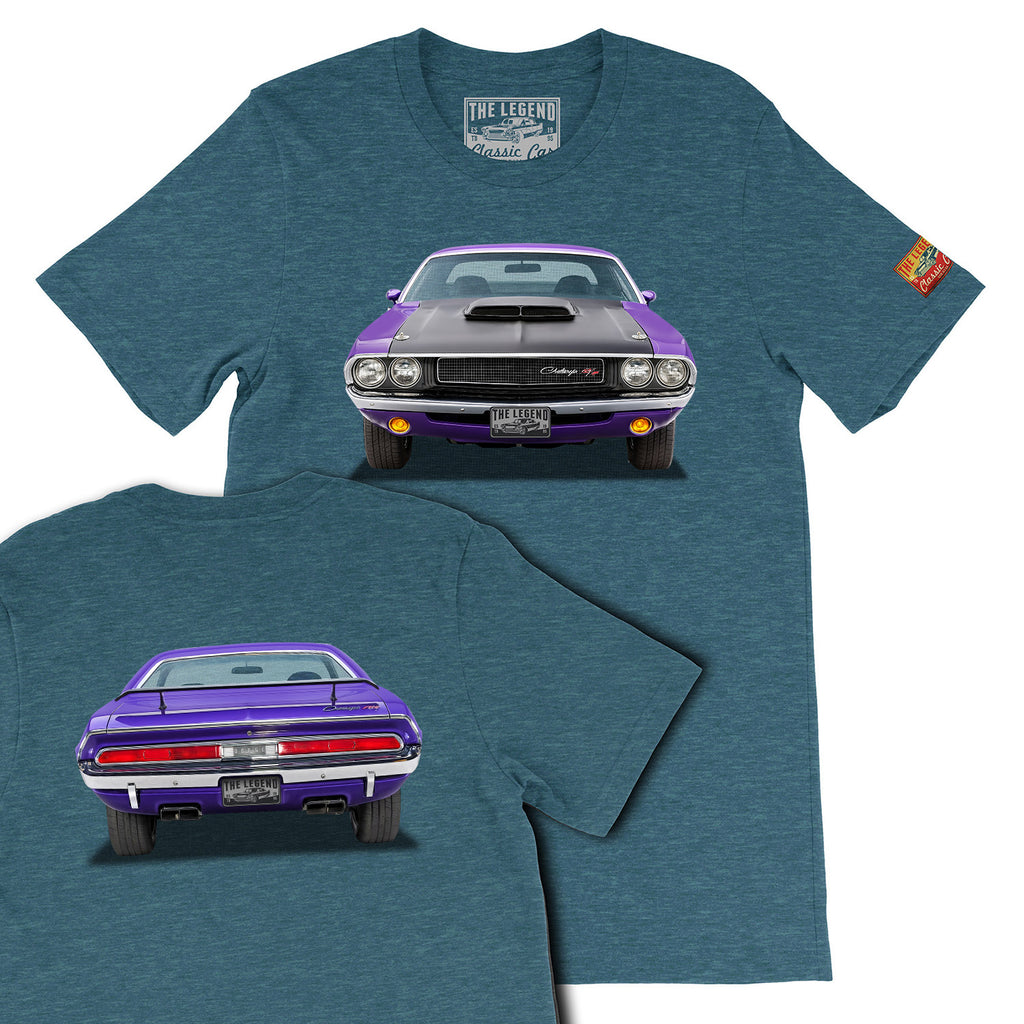 1970 Dodge Challenger Front & Back Print T-Shirts