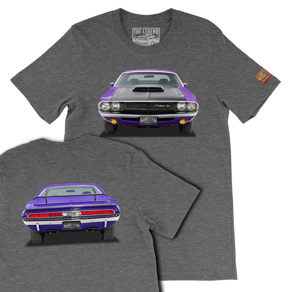 1970 Dodge Challenger Front & Back Print T-Shirts