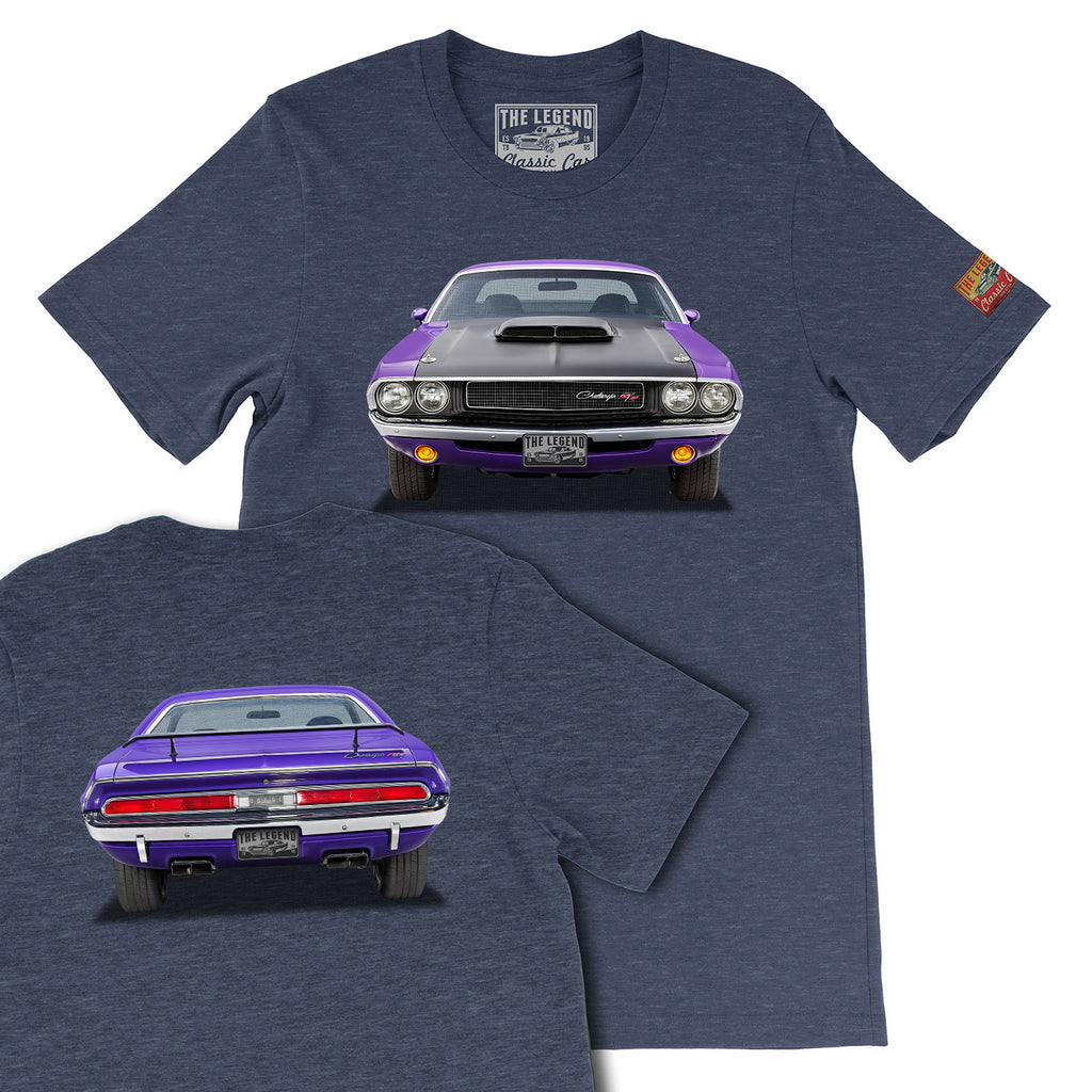 1970 Dodge Challenger Front & Back Print T-Shirts