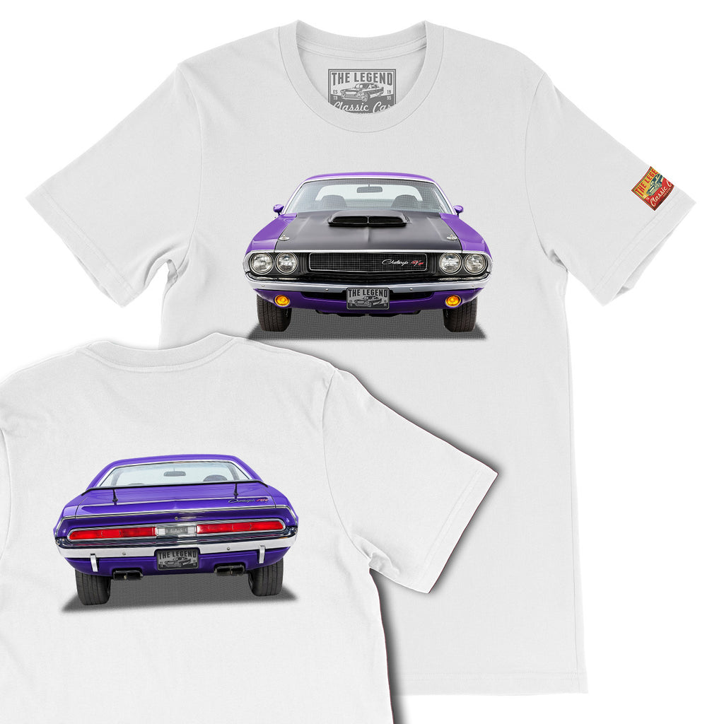 1970 Dodge Challenger Front & Back Print T-Shirts