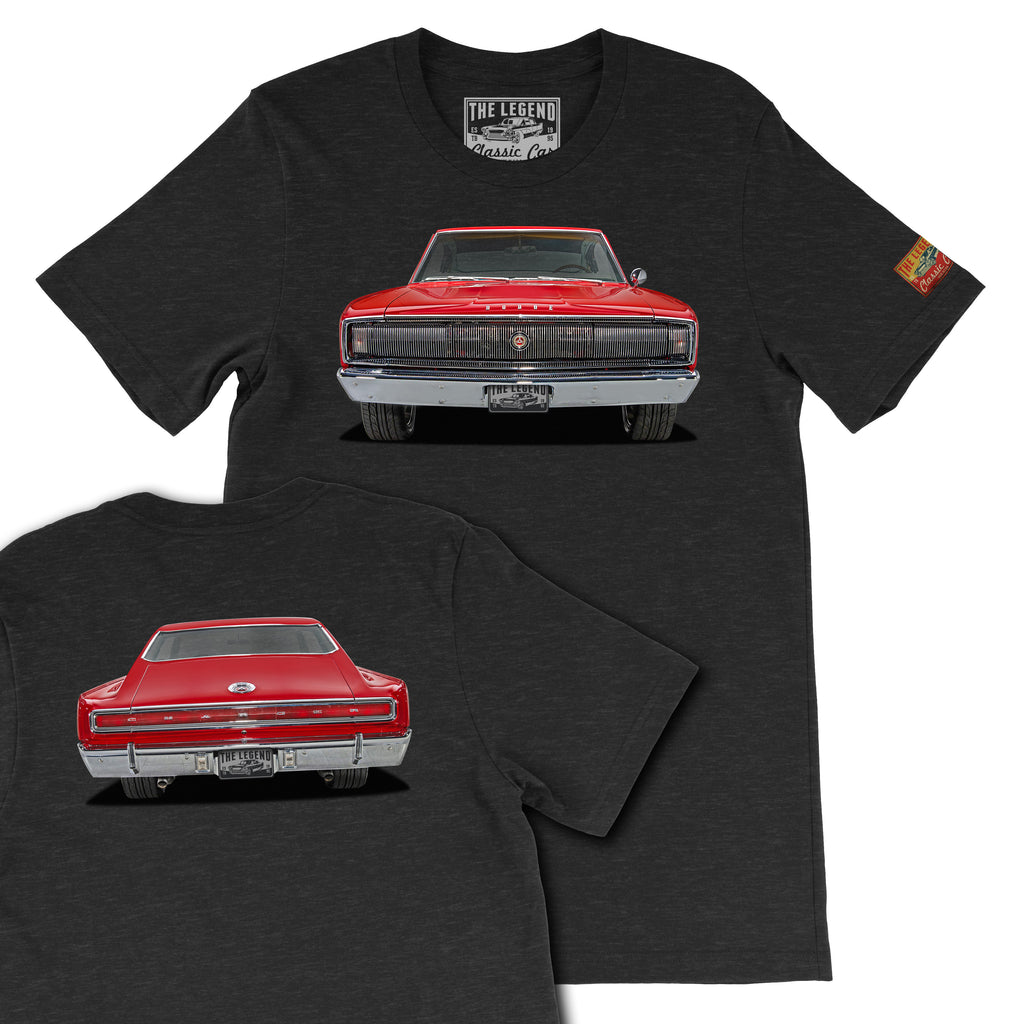1966 Dodge Charger Front & Back Print T-Shirts