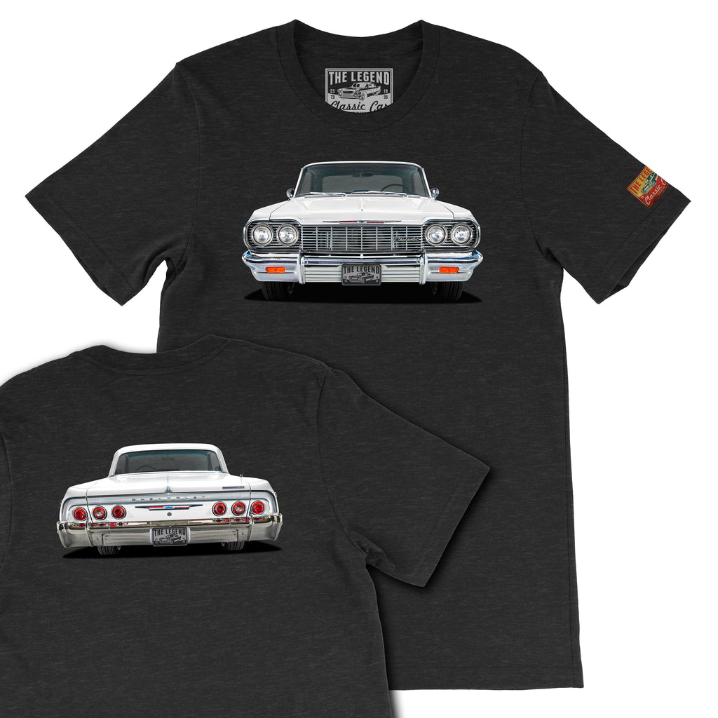 1964 Chevy Impala Front & Back Print T-Shirt | Classic Lowrider Tee