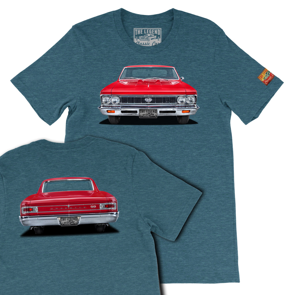 1966 Chevrolet Chevelle Super Sport Front & Back Print T-Shirts