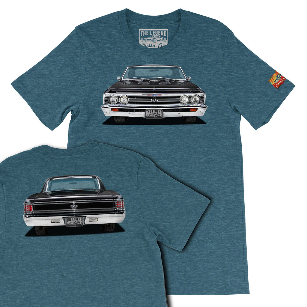 1967 Chevrolet Chevelle Front & Back Print T-shirts