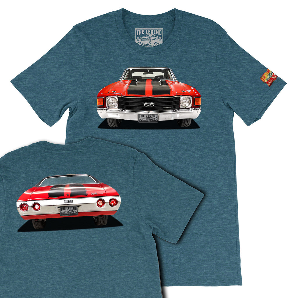 1972 Chevy Chevelle SS T-Shirt | Classic Muscle Car Front & Back Tee