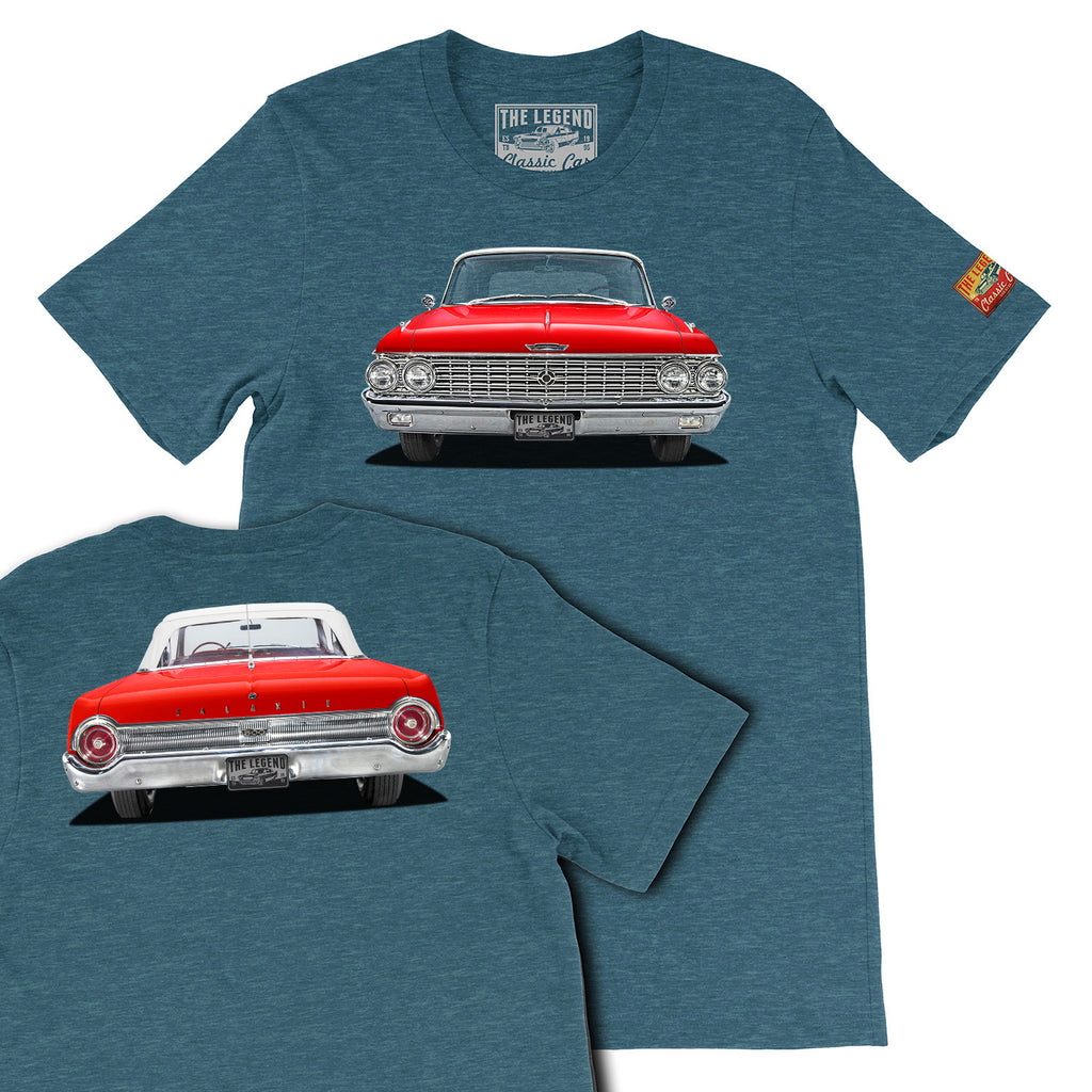 1962 Ford Galaxie Sunliner T-Shirt | Classic Car Front & Back Tee