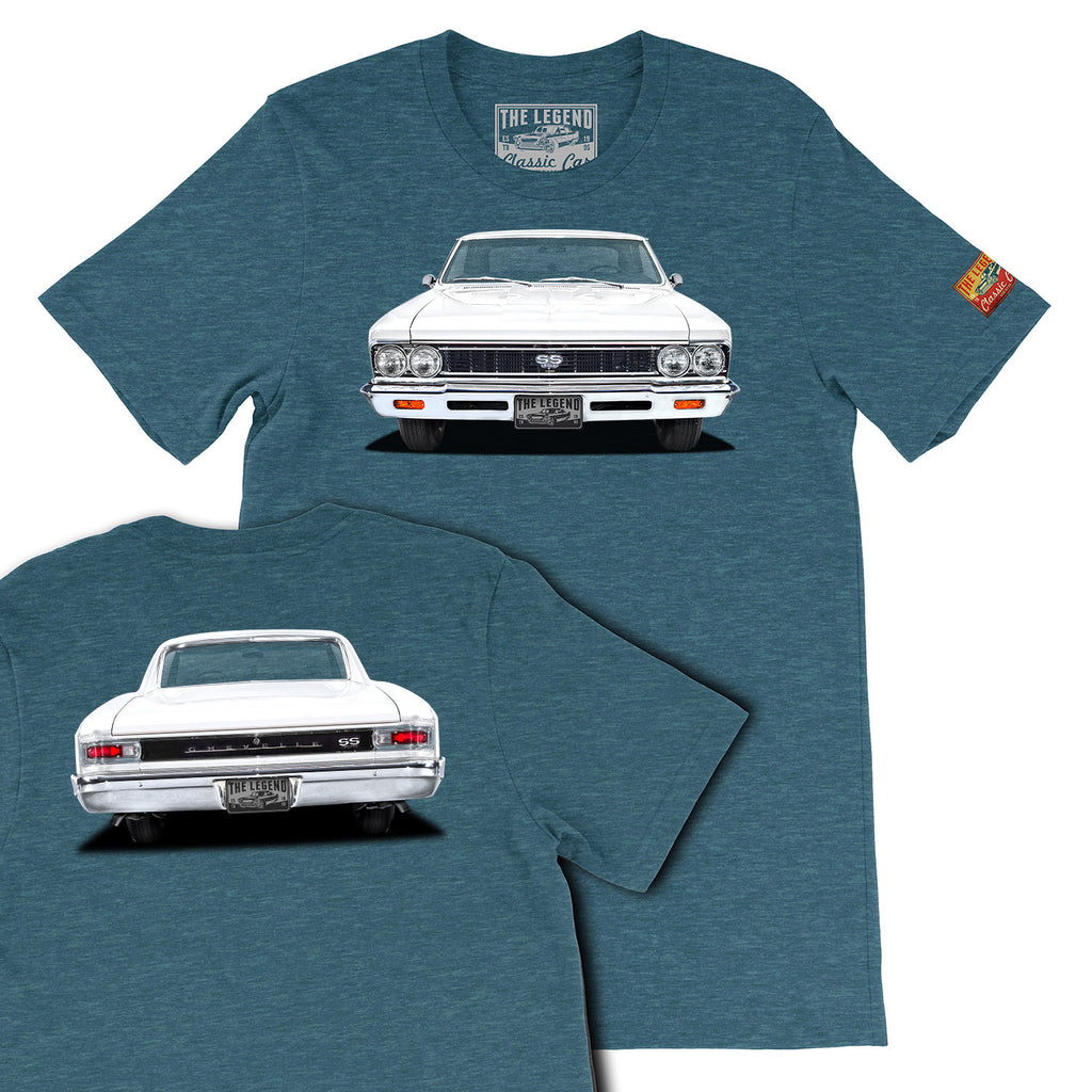 1966 Chevrolet Chevelle Super Sport Front & Back Print T-Shirts