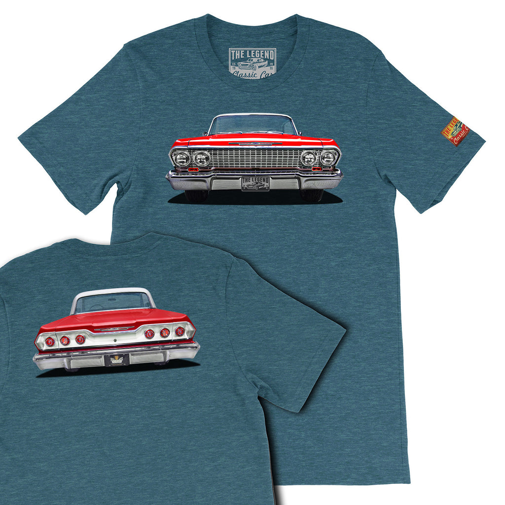 1963 Chevrolet Impala Front & Back Print T-Shirts