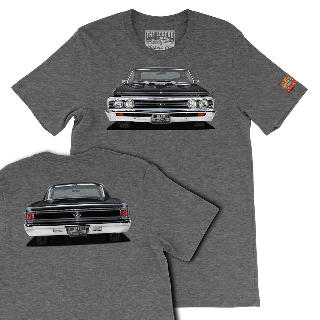 1967 Chevrolet Chevelle Front & Back Print T-shirts