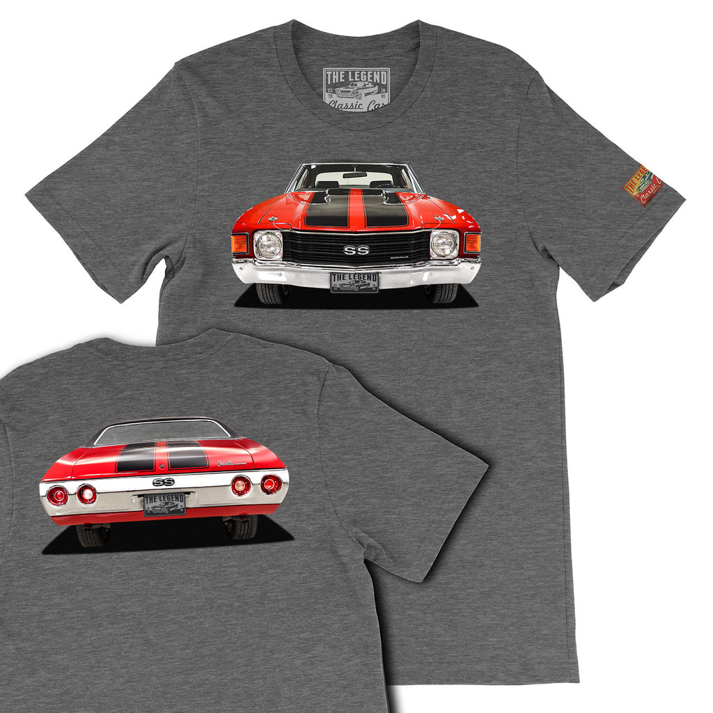 1972 Chevy Chevelle SS T-Shirt | Classic Muscle Car Front & Back Tee