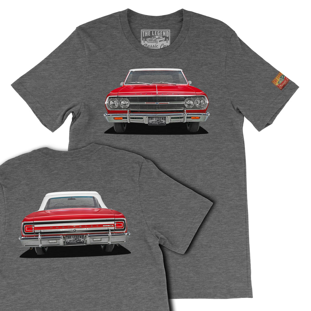 1965 Chevrolet Chevelle Front & Back Print T-shirts