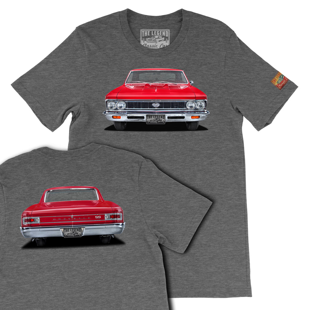 1966 Chevrolet Chevelle Super Sport Front & Back Print T-Shirts