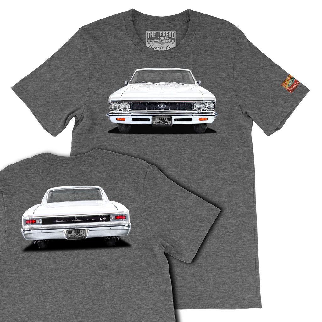 1966 Chevrolet Chevelle Super Sport Front & Back Print T-Shirts