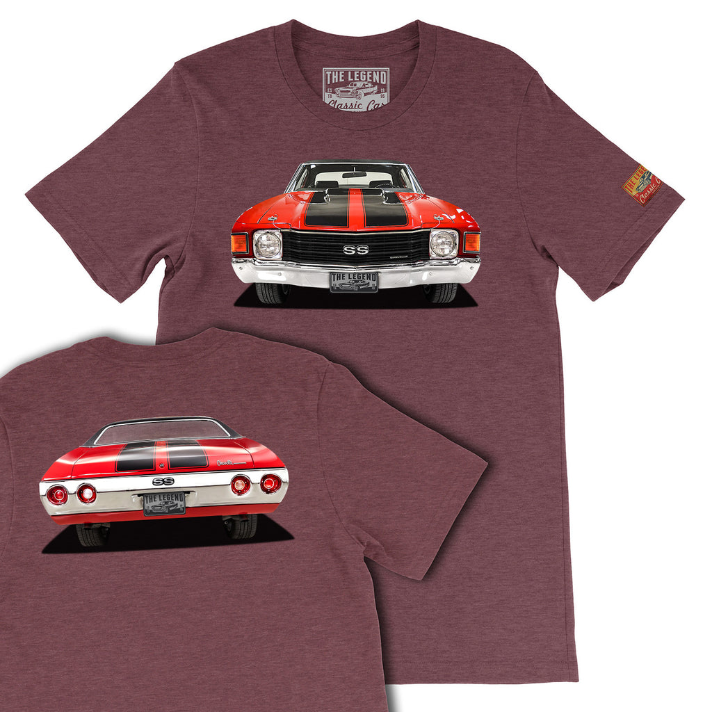 1972 Chevy Chevelle SS T-Shirt | Classic Muscle Car Front & Back Tee