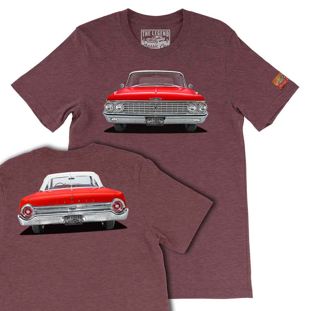 1962 Ford Galaxie Sunliner T-Shirt | Classic Car Front & Back Tee