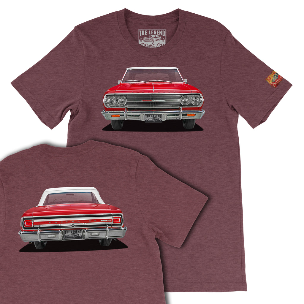 1965 Chevrolet Chevelle Front & Back Print T-shirts