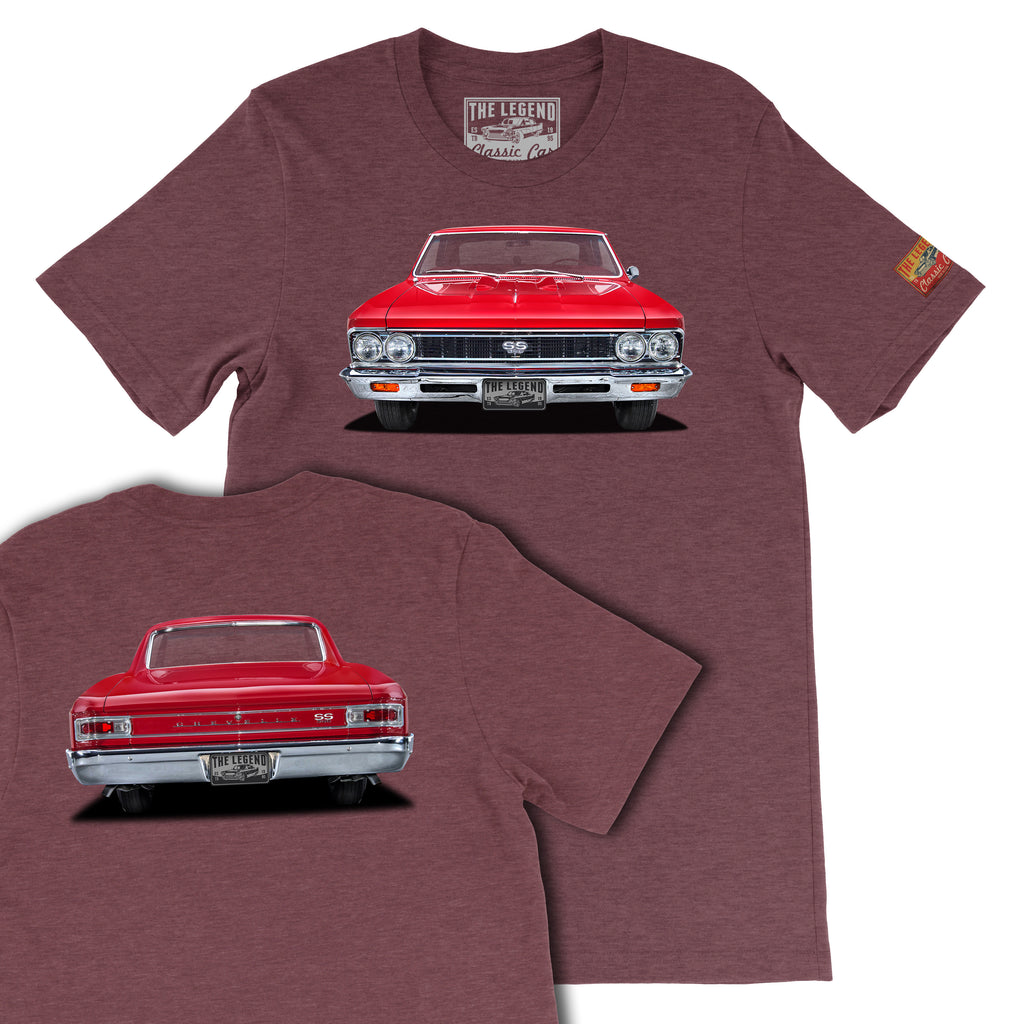 1966 Chevrolet Chevelle Super Sport Front & Back Print T-Shirts