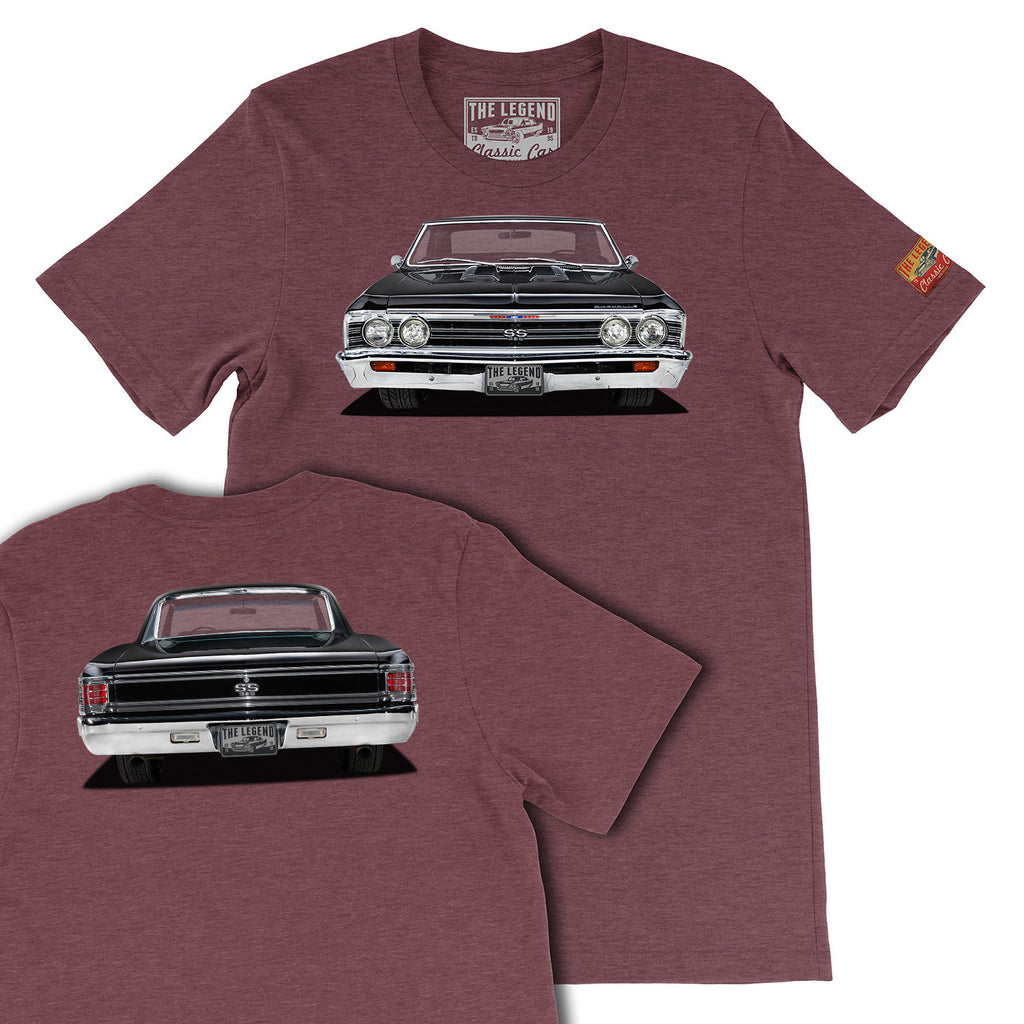 1967 Chevrolet Chevelle Front & Back Print T-shirts