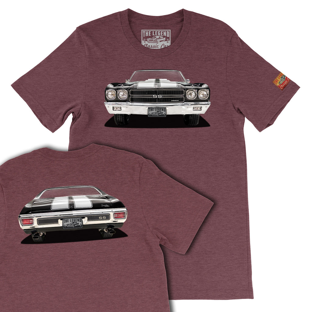 1970 Chevy Chevelle Front & Back Print T-Shirts