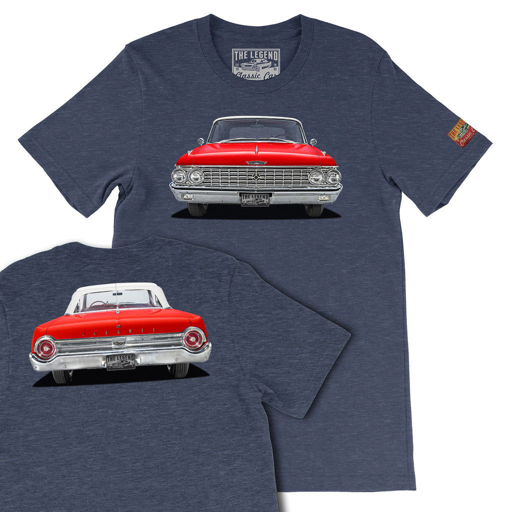 1962 Ford Galaxie Sunliner T-Shirt | Classic Car Front & Back Tee