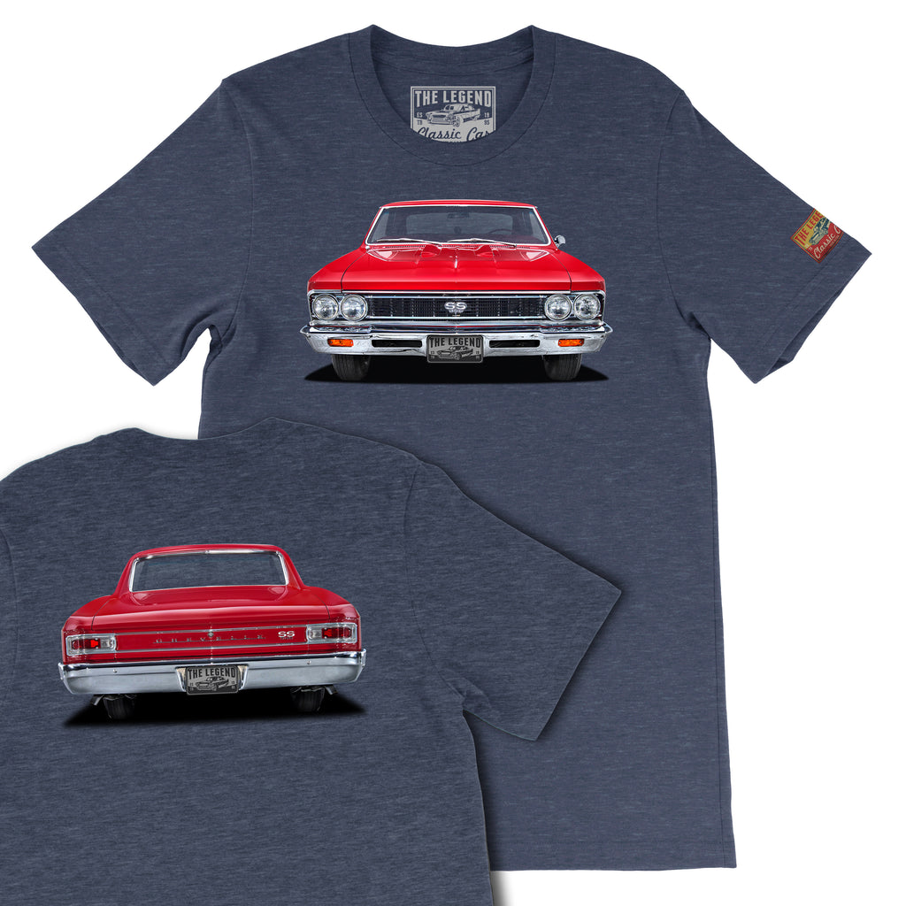 1966 Chevrolet Chevelle Super Sport Front & Back Print T-Shirts