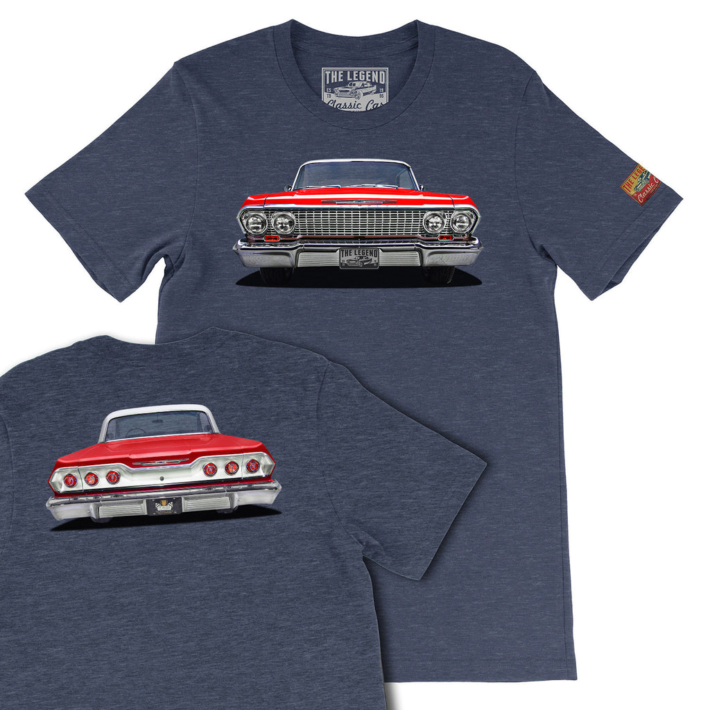 1963 Chevrolet Impala Front & Back Print T-Shirts