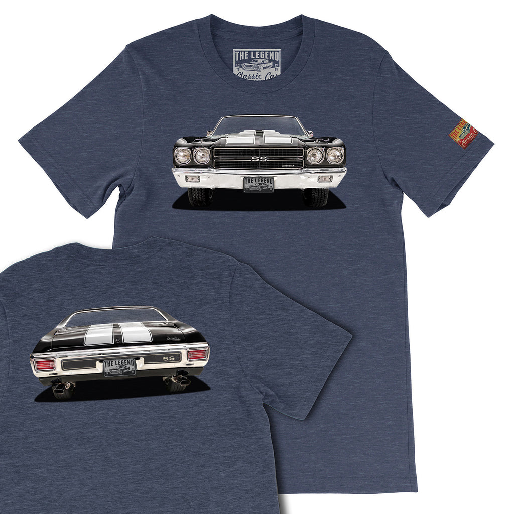 1970 Chevy Chevelle Front & Back Print T-Shirts