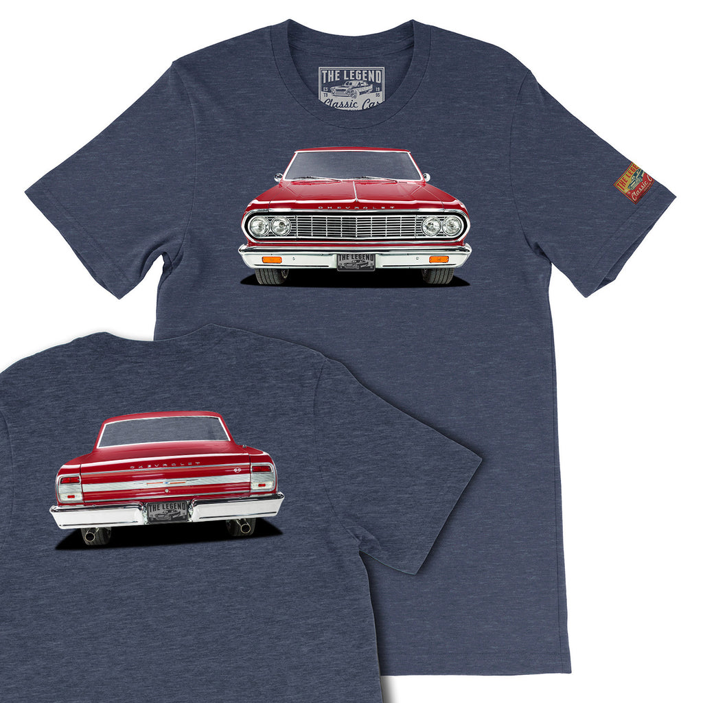 1964 Chevrolet Chevelle Front & Back Print T-shirts