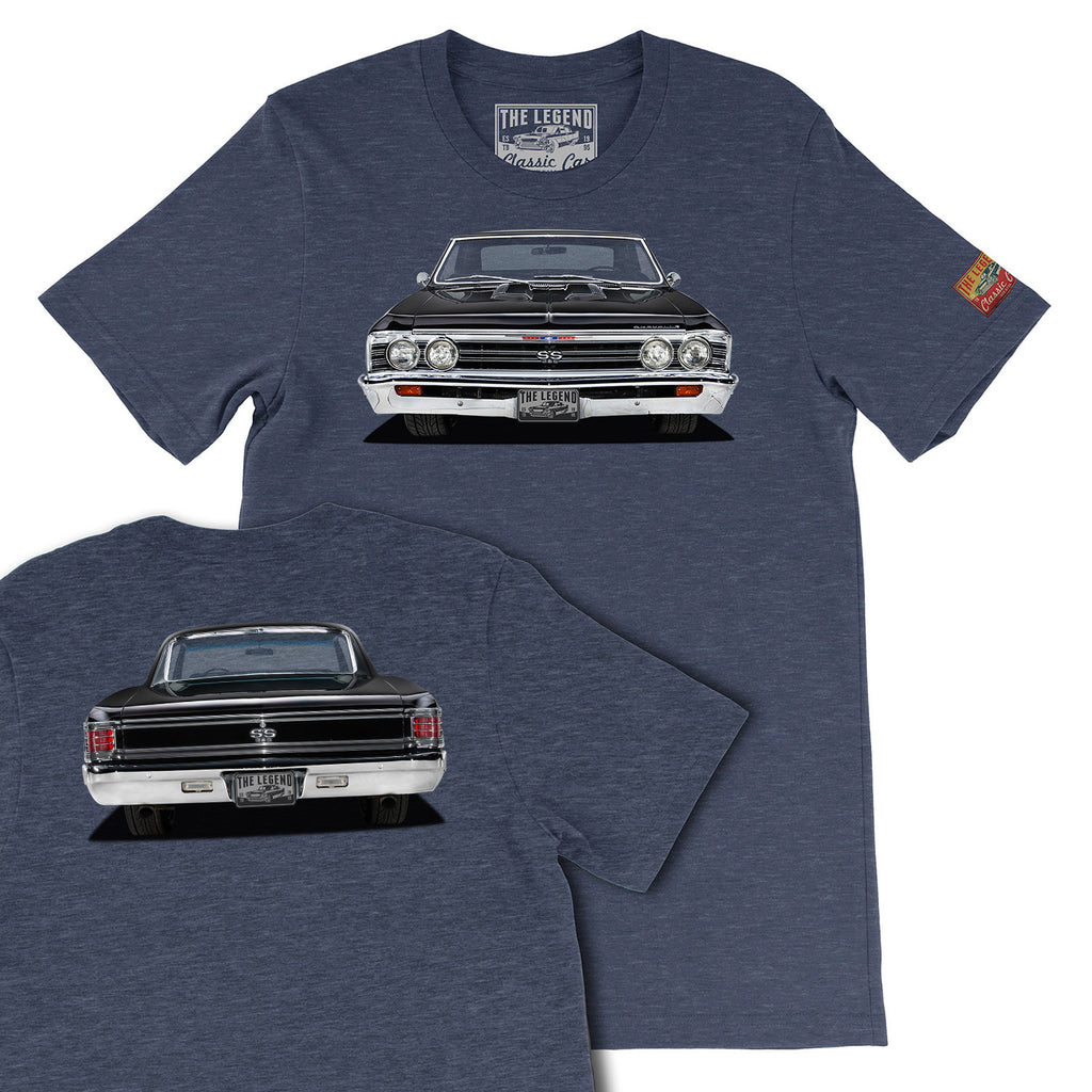 1967 Chevrolet Chevelle Front & Back Print T-shirts
