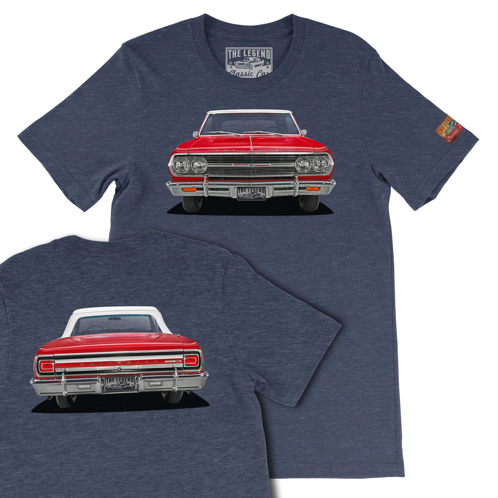 1965 Chevrolet Chevelle Front & Back Print T-shirts