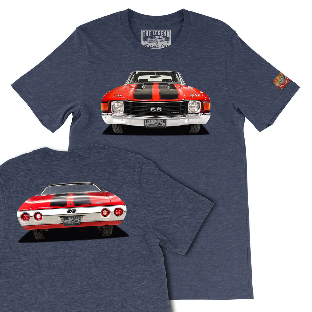 1972 Chevy Chevelle SS T-Shirt | Classic Muscle Car Front & Back Tee