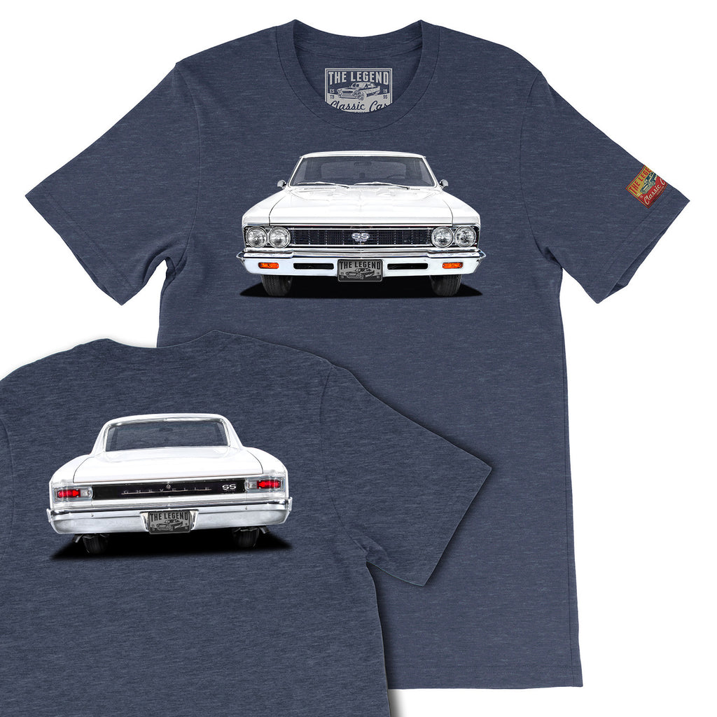 1966 Chevrolet Chevelle Super Sport Front & Back Print T-Shirts