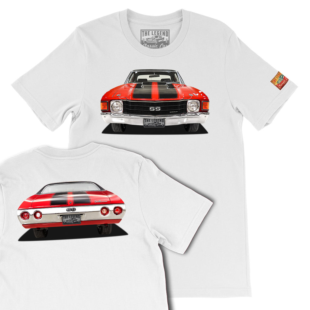 1972 Chevy Chevelle SS T-Shirt | Classic Muscle Car Front & Back Tee