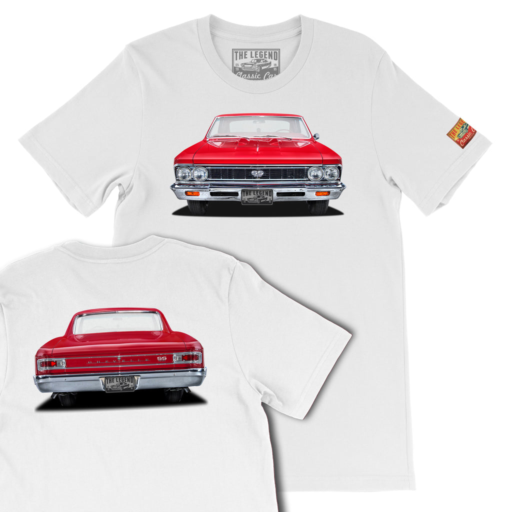 1966 Chevrolet Chevelle Super Sport Front & Back Print T-Shirts