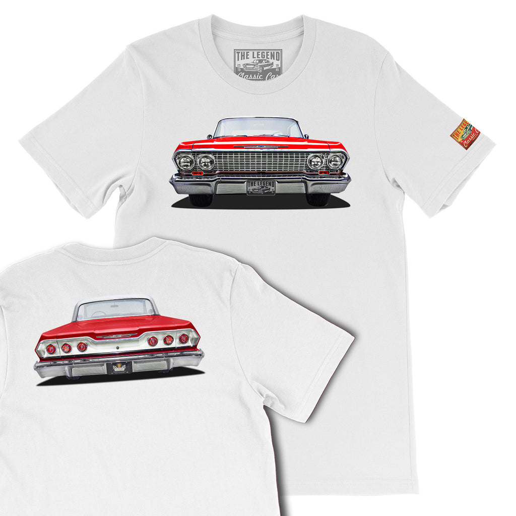 1963 Chevrolet Impala Front & Back Print T-Shirts